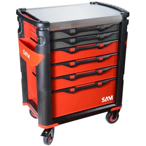 Servante 6 tiroirs + 200 outils en module ABS Sam Outillage - 416-200SVZ 1 Servante 6 tiroirs + 200 outils en module ABS Sam Outillage - 416-200SVZ