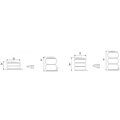 Crics Sam Outillage hydropneumatiques 2 T à boudins multiples 2 Crics Sam Outillage hydropneumatiques 2 T à boudins multiples – Image 2