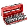 Coffret douilles 1/4'' 6 pans métriques et embouts 23 pièces Facom - R1PICOPB