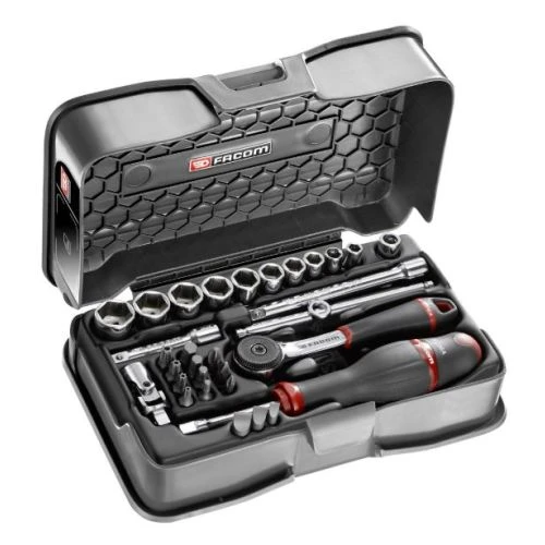 Coffret douilles 1/4'' 6 pans métriques et embouts - 31 pièces Facom R.161-5P6 1 Coffret douilles 1/4'' 6 pans métriques et embouts - 31 pièces Facom R.161-5P6
