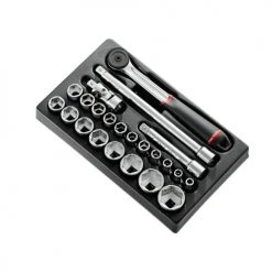 Module douilles 1/2'' Facom 6 pans métriques 23 pièces - MOD.S161-36PB